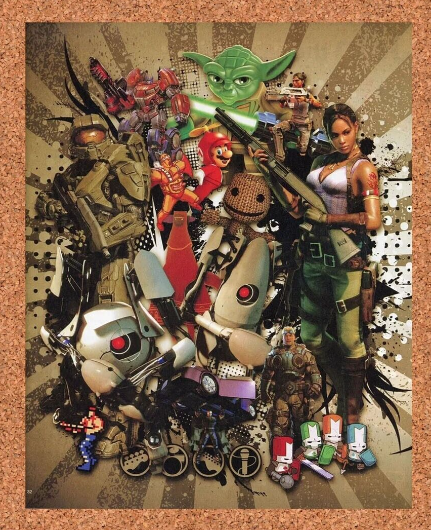 2013 Video Game Promo Collage Original Halo Star Wars Ad
