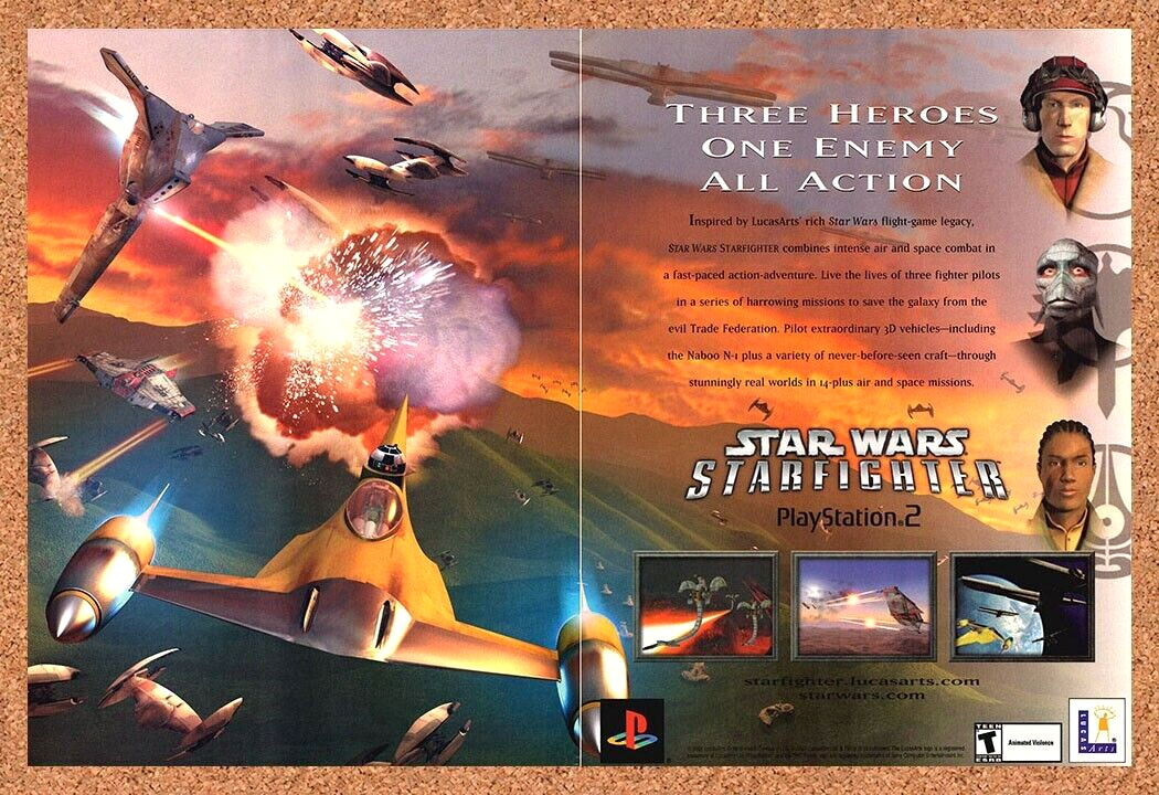 2003 Star Wars Starfighter PC Original Ad v1