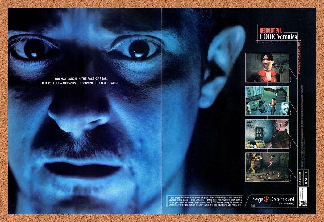2002 Resident Evil Code Veronica Dreamcast Original Ad v1