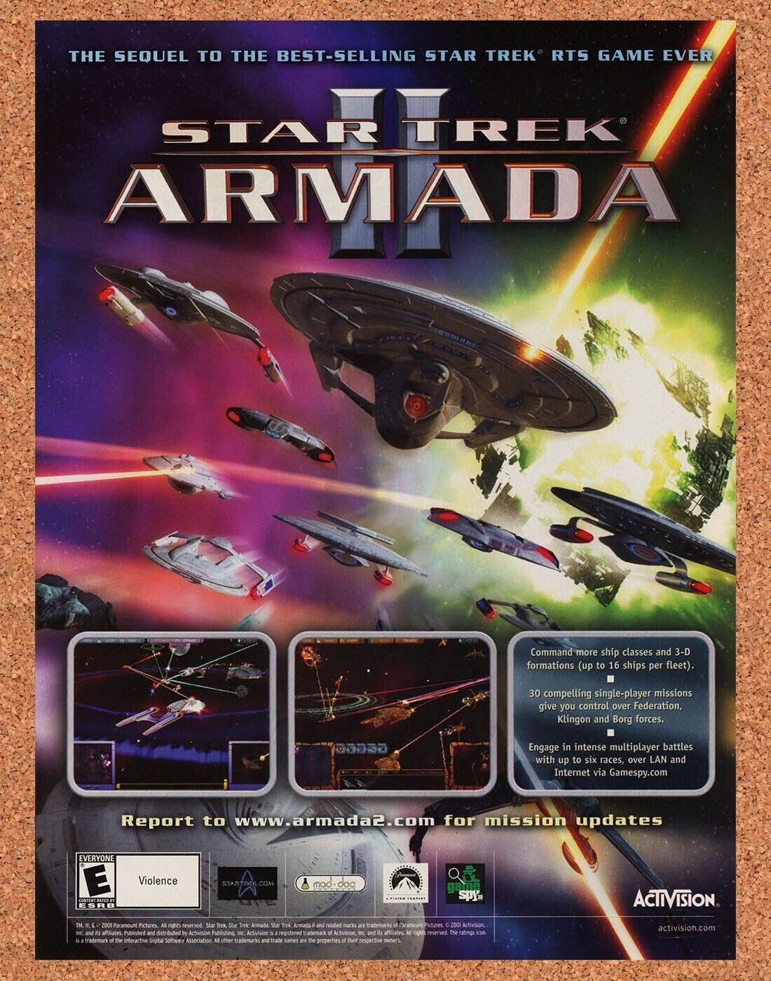 2004 Star Trek Armada II PC Original Ad v4