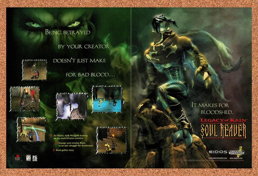1999 Legacy Of Kain Soul Reaver PC Original Ad v6
