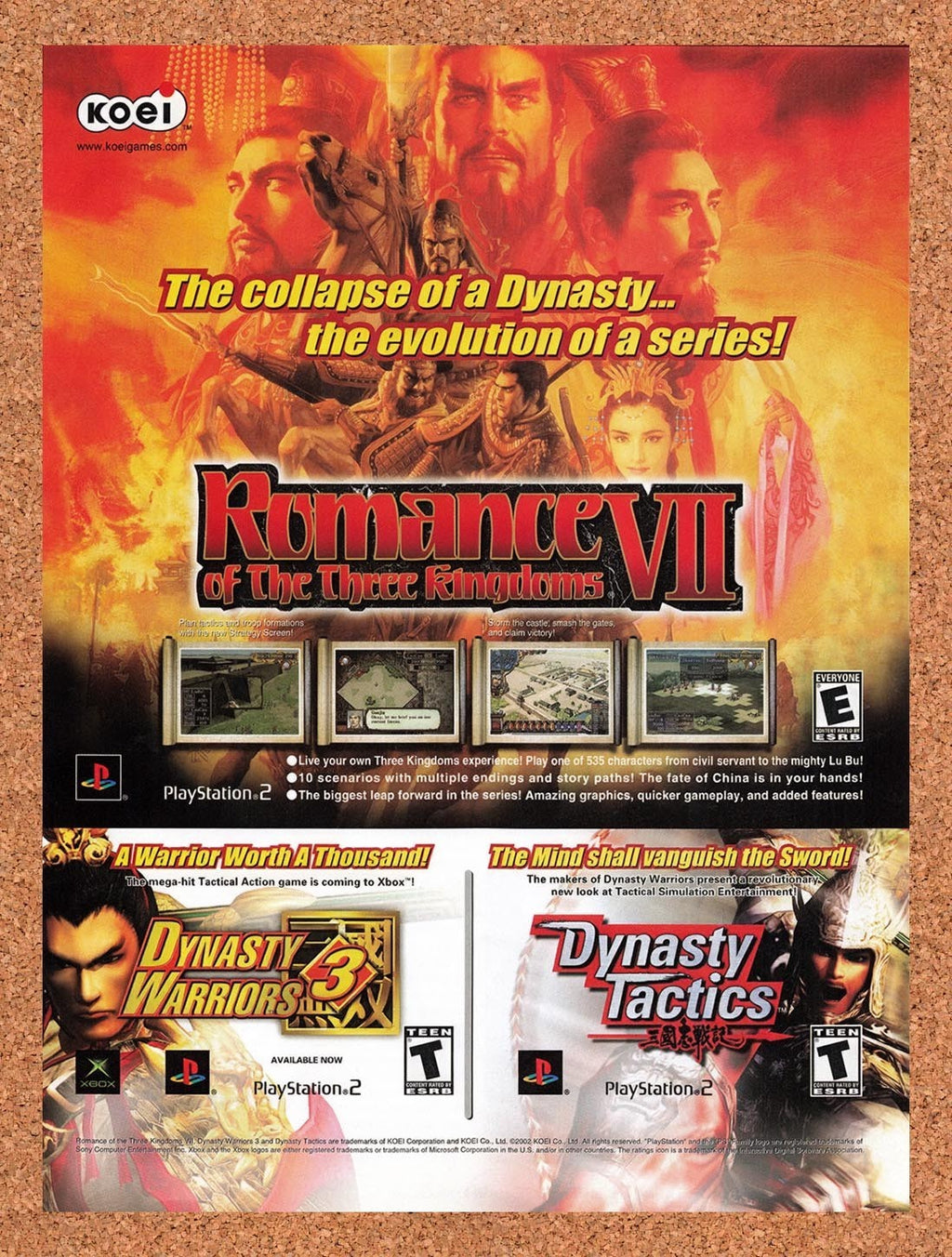 2002 Koei PS2 Games Original Ad v5