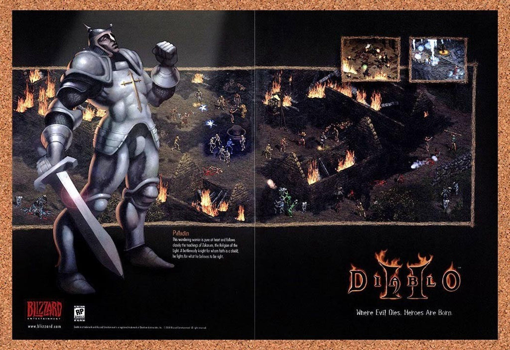 2000 Diablo II Paladin Original Ad vc5