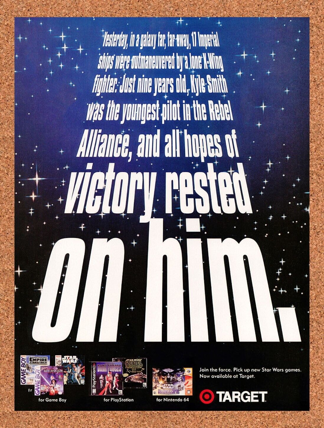 1997 Star Wars Video Games At Target Original Ad v7