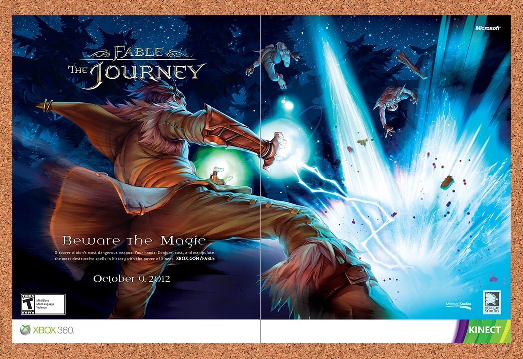 2012 Fable The Journey Xbox 360 Original Ad v1
