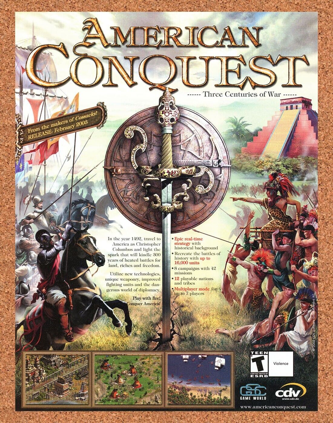 2005 American Conquest PC Original Ad
