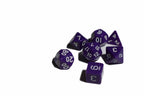 Purple Opaque 7 Die Set Polyhedral Dice by BrycesDice RPG Magic D&D Unique - 