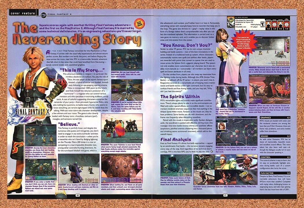 2002 Final Fantasy X PS2 Original Ad