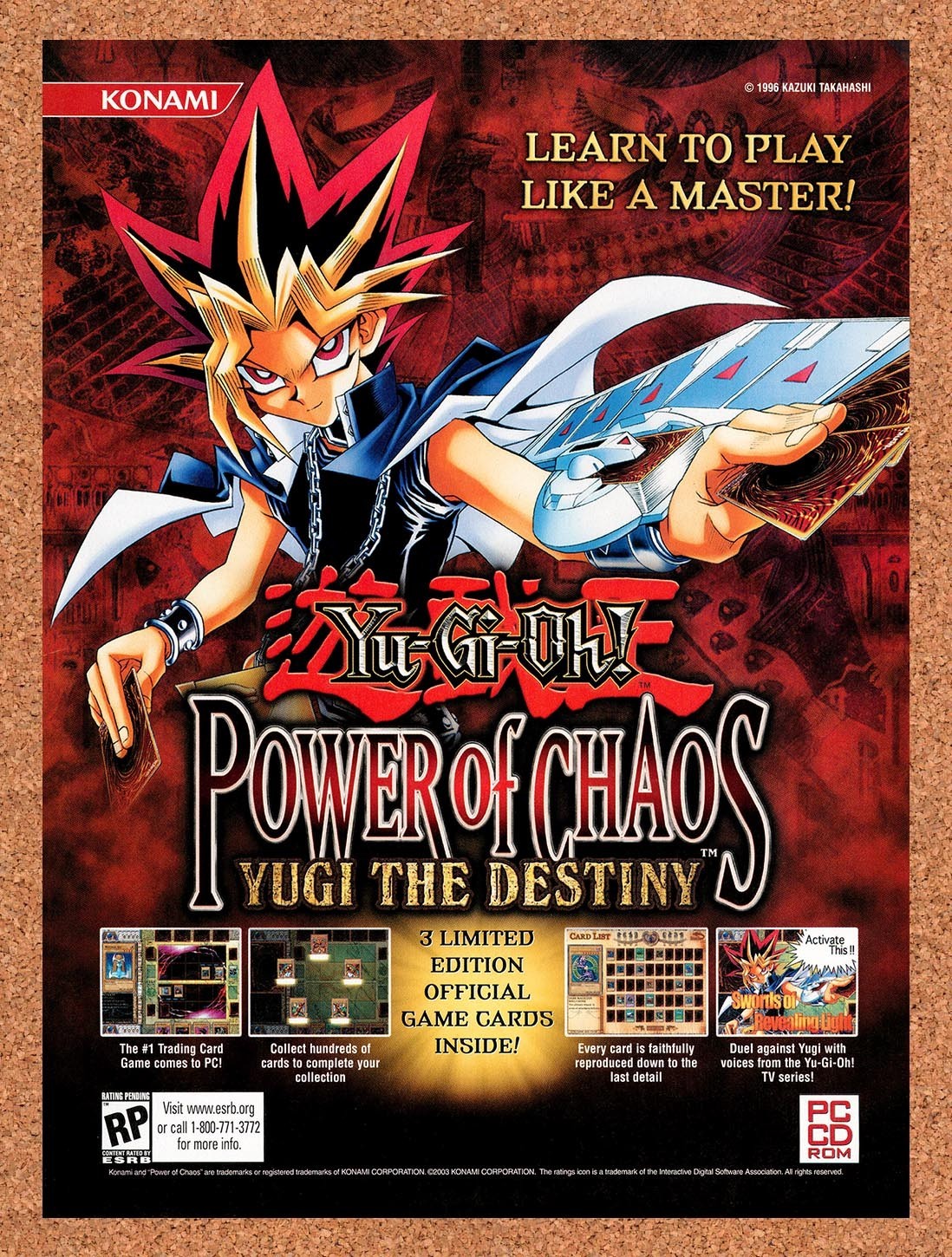 2003 Yu-Gi-Oh Power Of Chaos Yugi The Destiny PC Original Ad v1