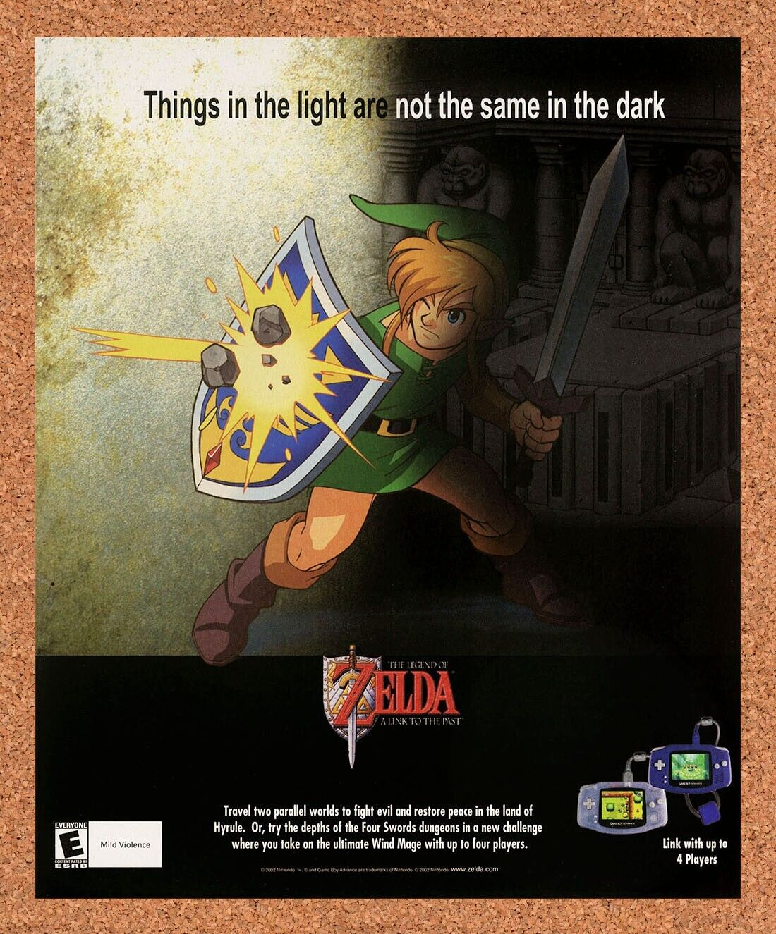 2005 Zelda A Link To The Past GBA Original Ad v1