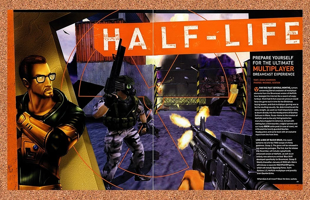 2001 Half-Life Dreamcast Original Ad vr2