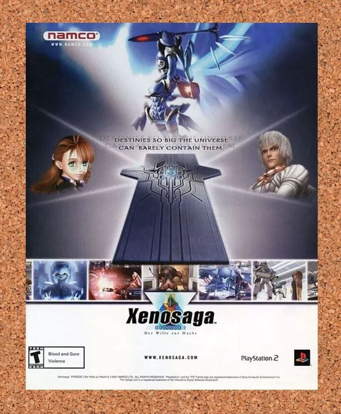 2004 Xenosaga Episode I PS2 Original Ad v2