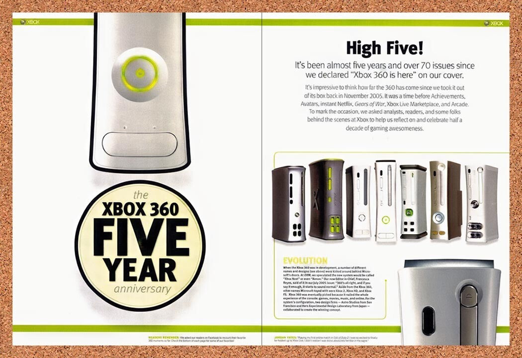 2010 Microsoft Xbox 360 Console Five Year Anniversary Original Ad v4