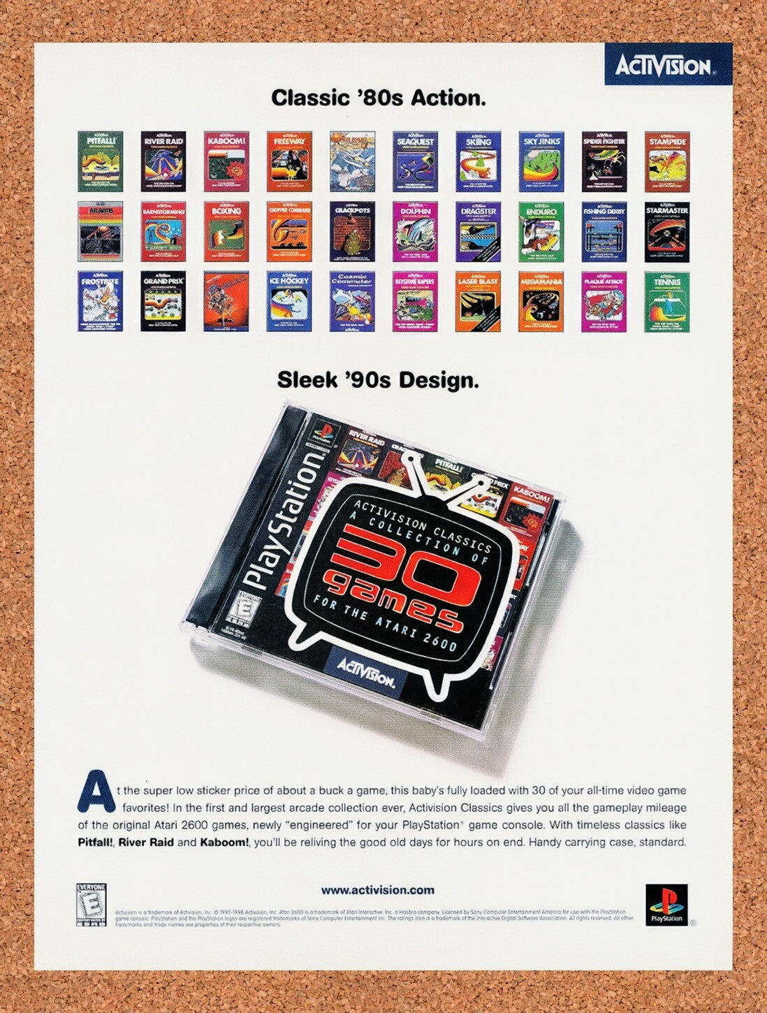 1998 Activision Classics PS1 Original Ad v1