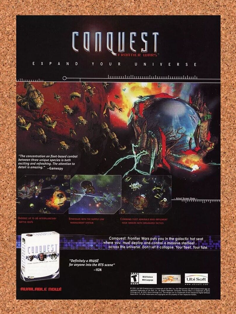 2003 Conquest Frontier Wars PC Original Ad