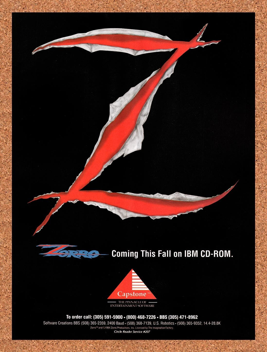 1994 Zorro IBM Original Ad v1