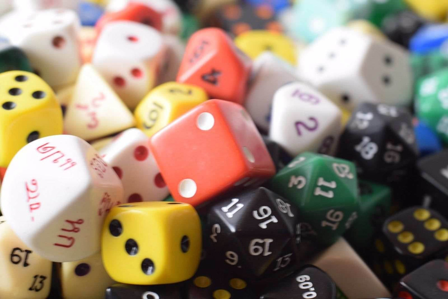 Quarter (1/4) Pound of Dice RPG Koplow Game Dice Shapes 16mm Double d6 Large - 