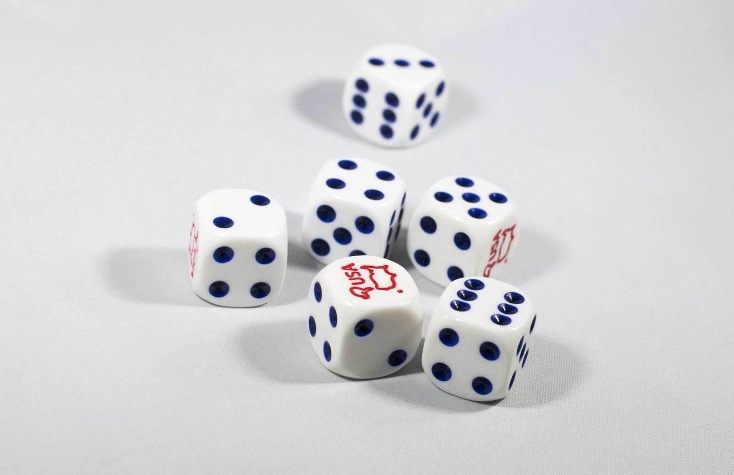 New (6) United States of America Dice Patriotic Bunco Gaming 16mm D6 Yahtzee - 