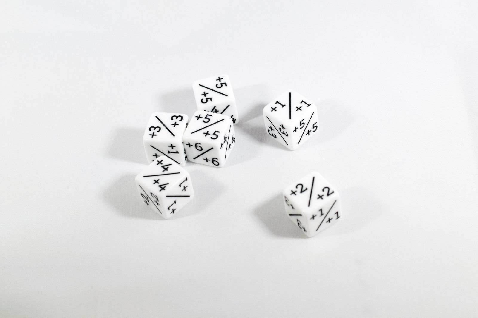 White D6 MTG +1/+1 Counter Dice - Magic: The Gathering DnD d6 Stats (Sold Per Die) - 