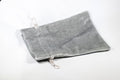 Silver Velvet Gift Dice Bag 4" x 6" Dice Bag | grey Velvet Counter Pouch