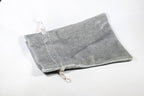 Silver Velvet Gift Dice Bag 4" x 6" Dice Bag | grey Velvet Counter Pouch
