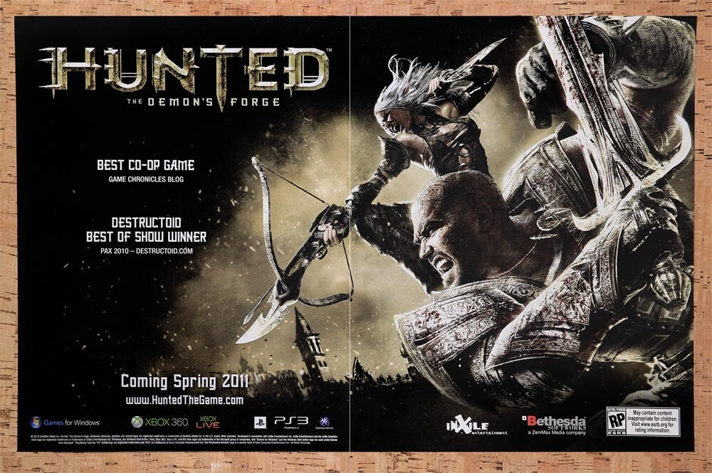 2010 Hunted The Demons Forge Xbox 360 Original Ad v1