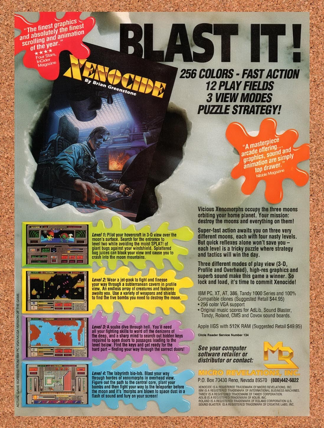 1991 Xenocide Tandy Original Ad v1