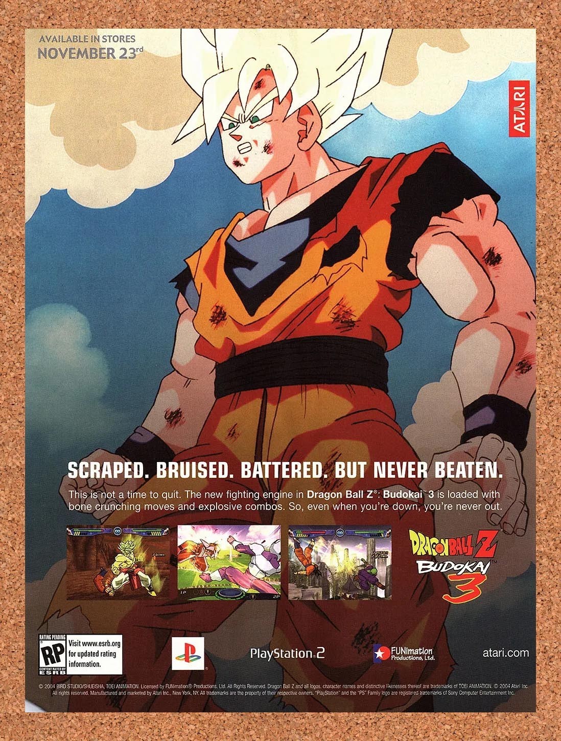 2004 Dragonball Z Budokai 3 PS2 Original Ad v1