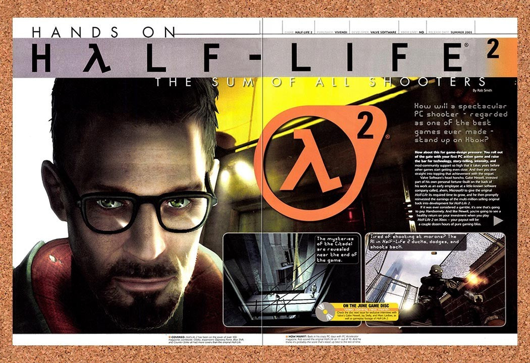 2005 Half-Life 2 Xbox Release Original Ad vr13