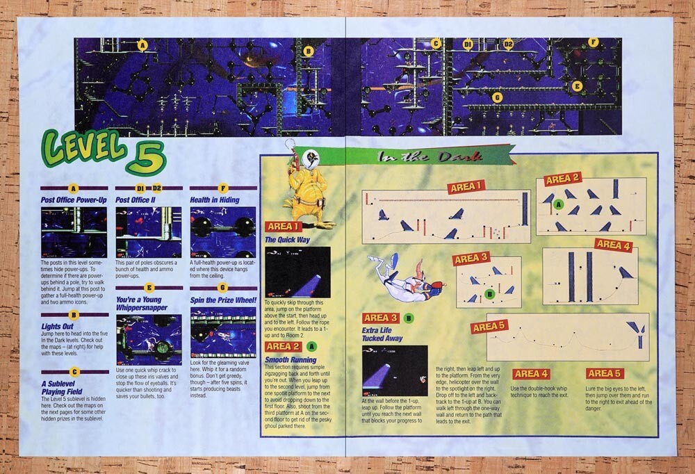1995 Earthworm Jim Level 5 Map Original Ad v20