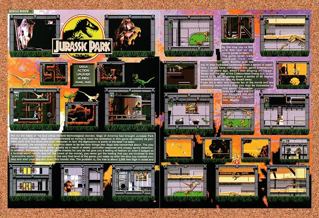 1993 Jurassic Park Genesis Original Ad v7