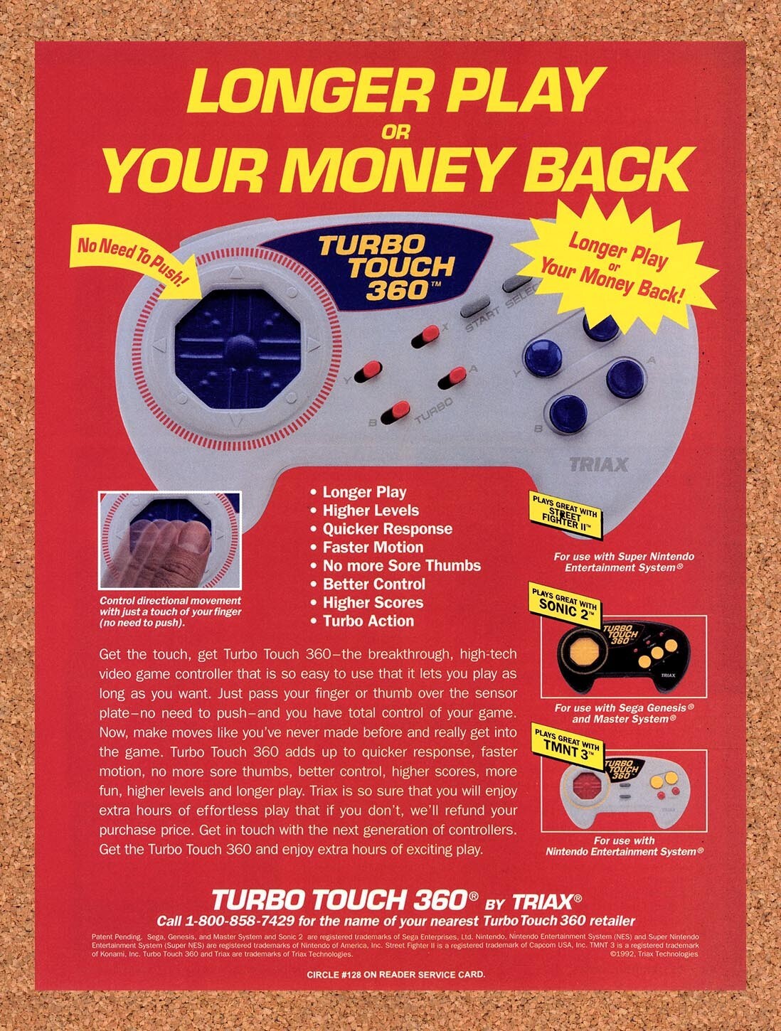 1992 Triax Turbo Touch 360 Original Ad v1