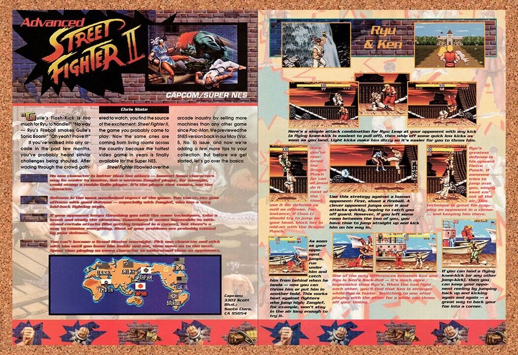 1992 Street Fighter II SNES Original Ad v4