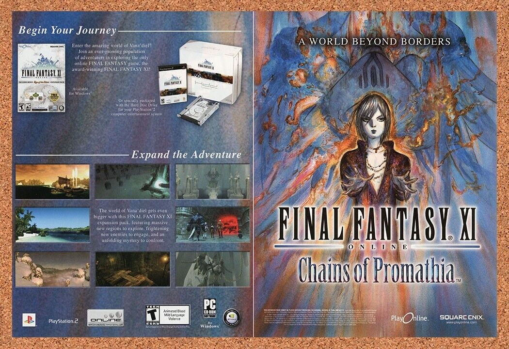 2006 Final Fantasy XI PC Chains Promathia Original Ad