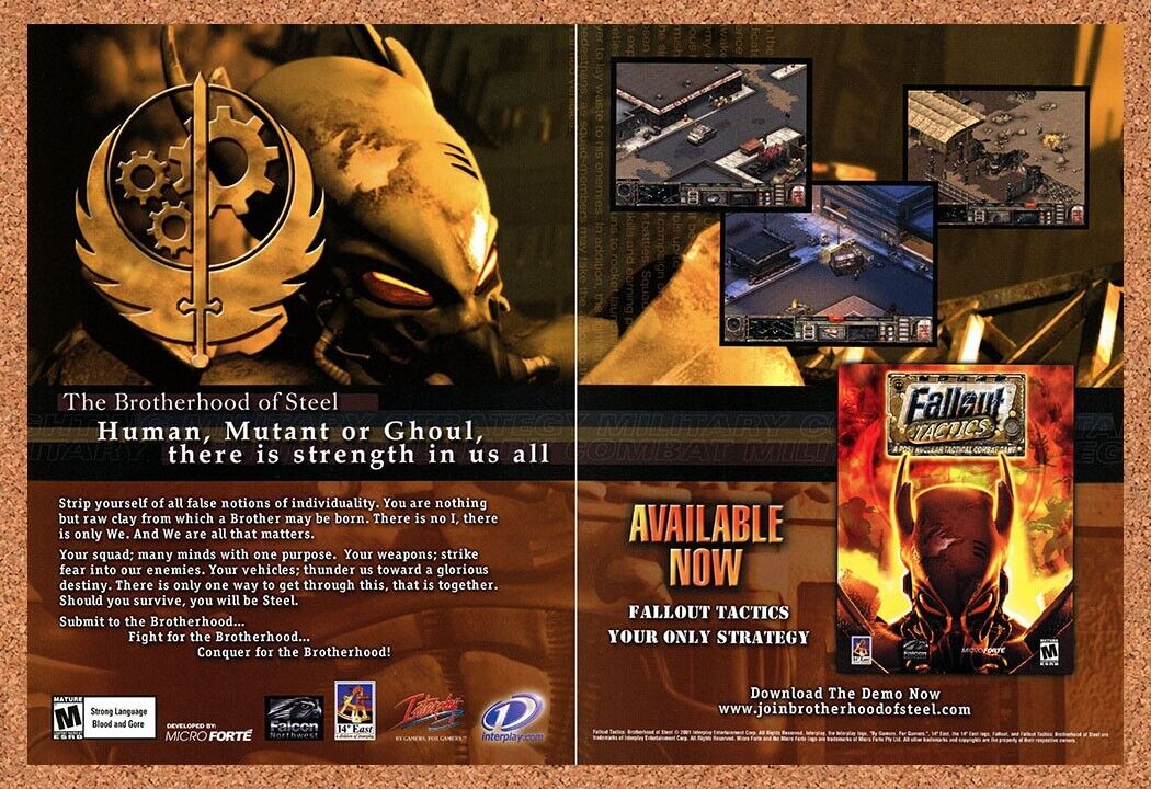 2003 Fallout Tactics PC Original Ad