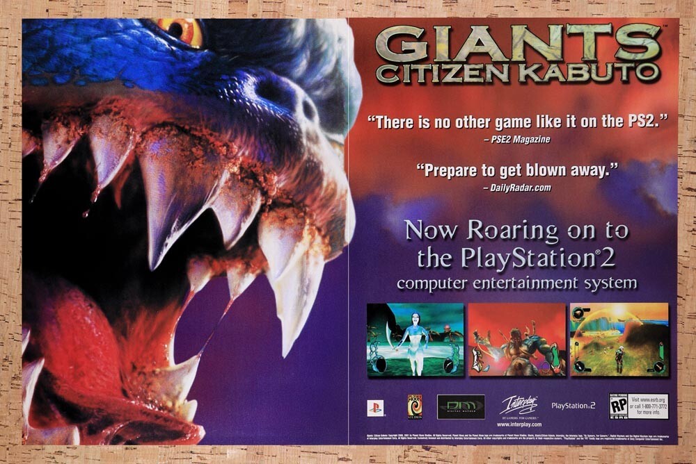 2001 Giants Citizen Kabuto PS2 Original Ad v10