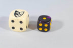 New Royal Purple and Black Dice with Yellow Pips 12mm D6 RPG Dice (10) Yahtzee - 
