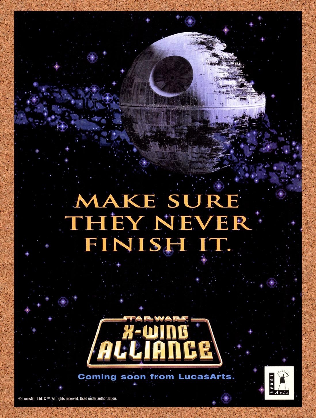1999 Star Wars X-Wing Alliance PC Original Ad v3