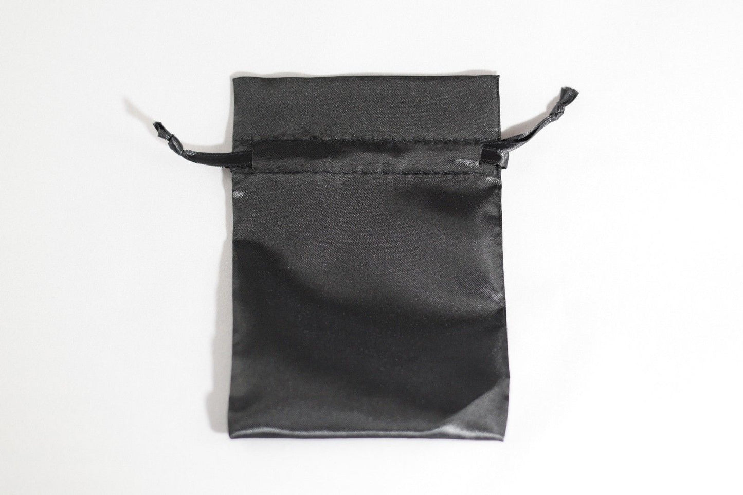 2 Pack of Large Black Satin Gift Bag Game Dice Bag Counter Pouch 4"x 6"