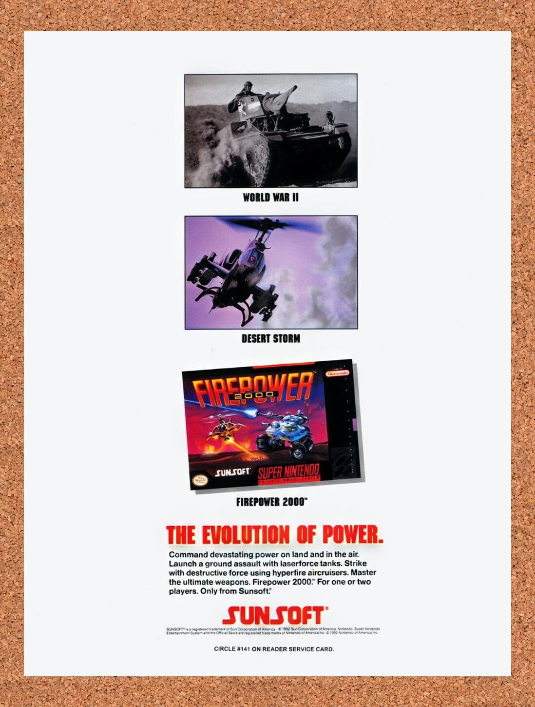 1992 Firepower 2001 SNES Original Ad v2