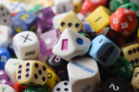 Quarter (1/4) Pound of Dice RPG Koplow Game Dice Shapes 16mm Double d6 Large - 