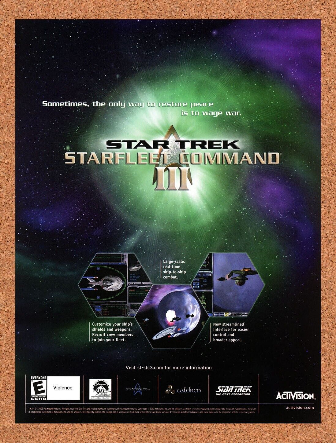 2004 Star Trek Starfleet Command III PC Original Ad v2