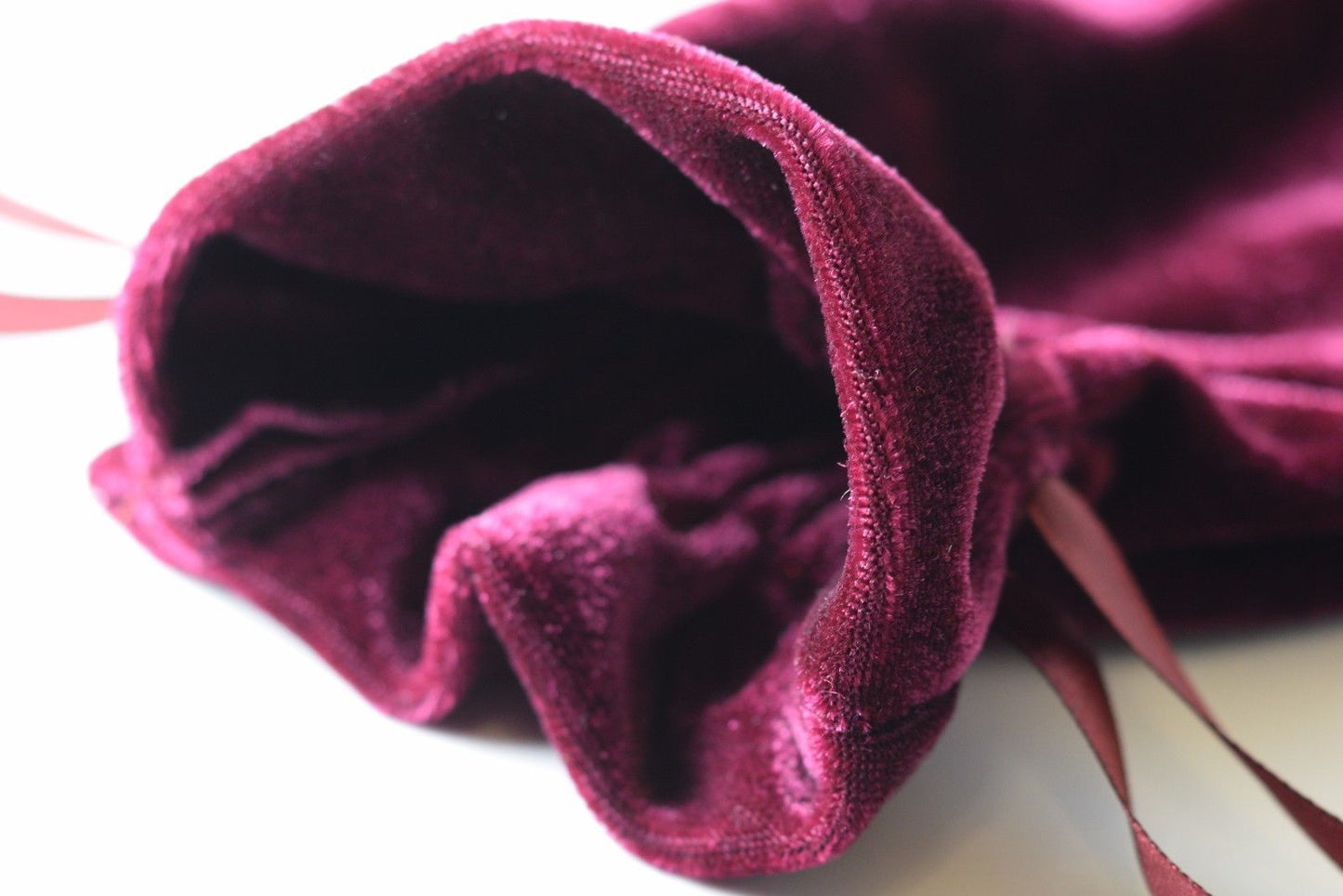 Wine Maroon Soft Velvet 4" x 6" Gift Bag Cards RPG Game Dice Bag Counter Pouch