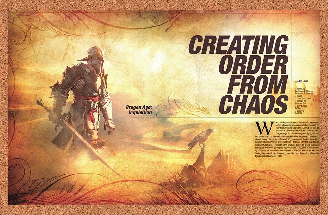 2013 Dragon Age Inquisition PS4 Original Ad