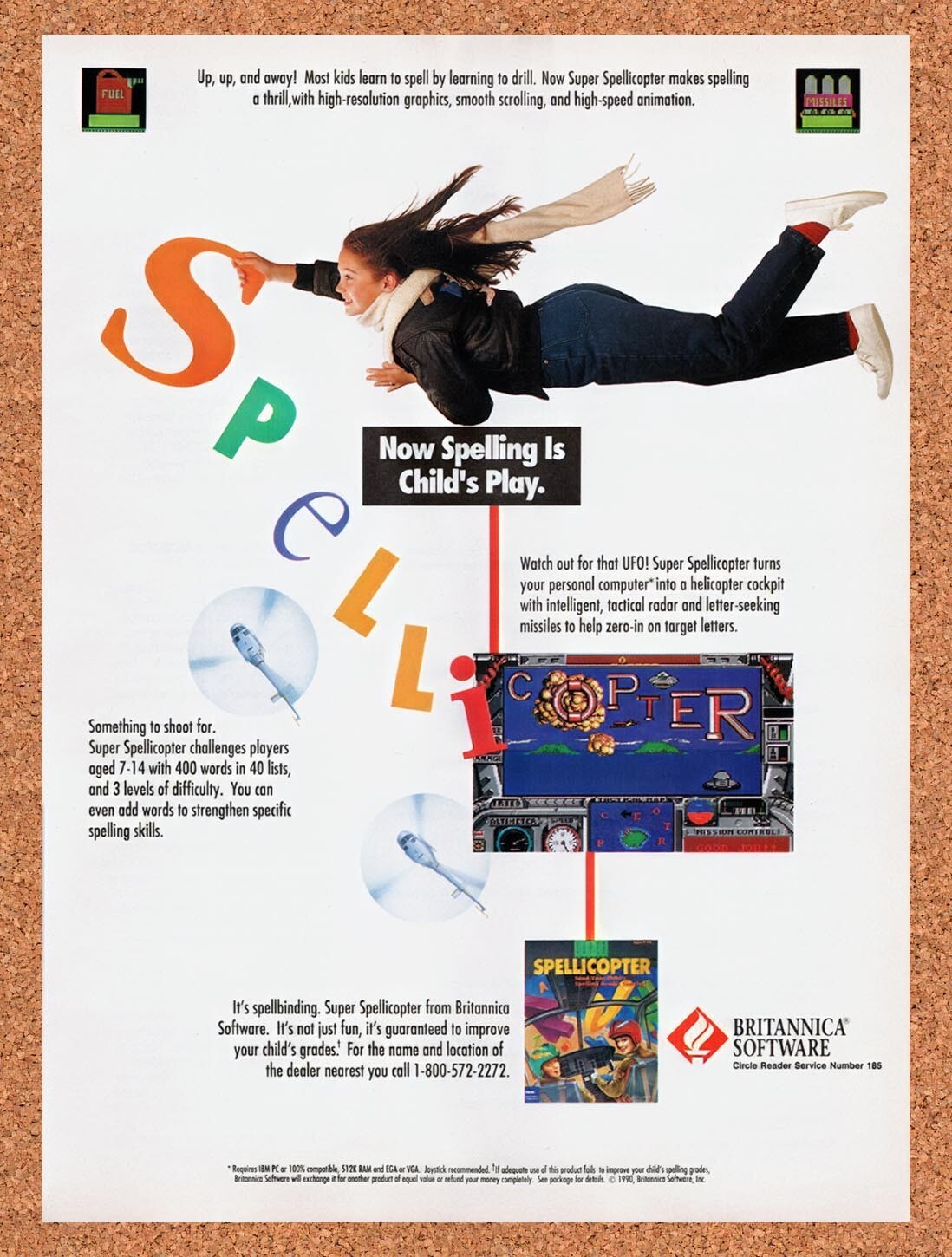 1991 Spellicopter IBM Original Ad v1