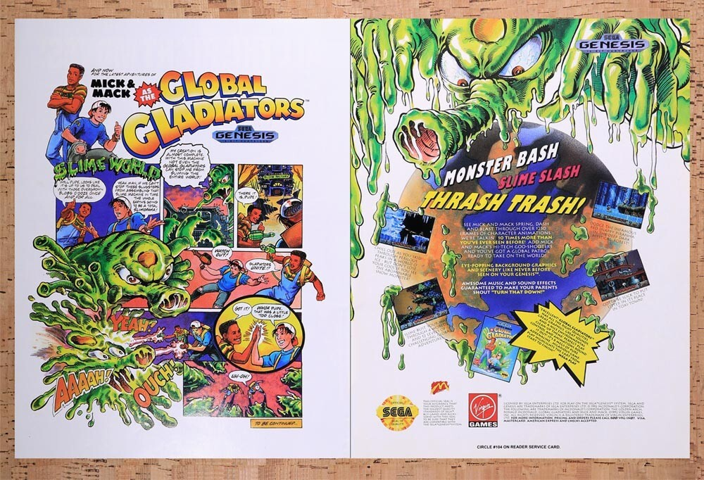 1992 Global Gladiators Genesis Original Ad v2