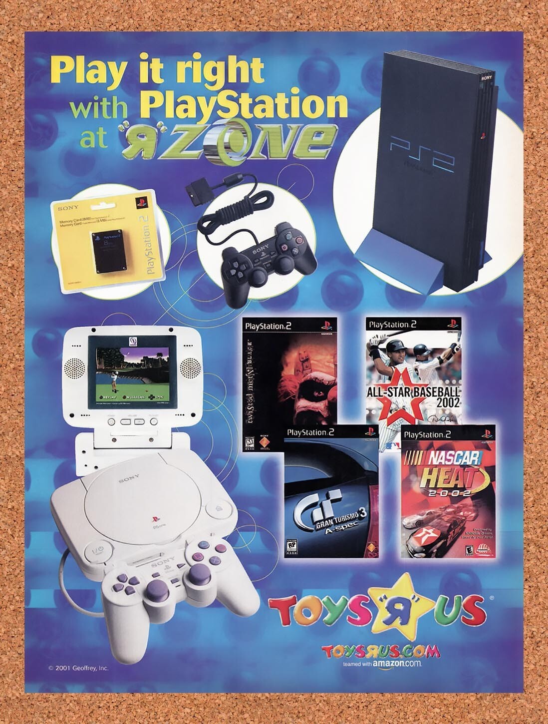 2001 Toys R Us PlayStation R Zone Original Ad v8