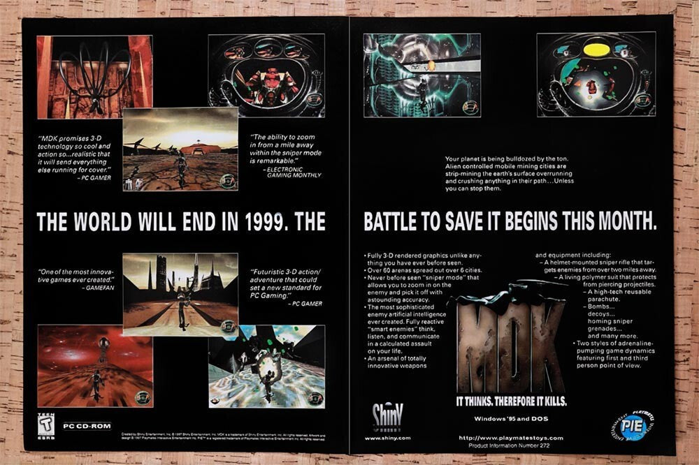 1997 MDK PC Original Ad v3
