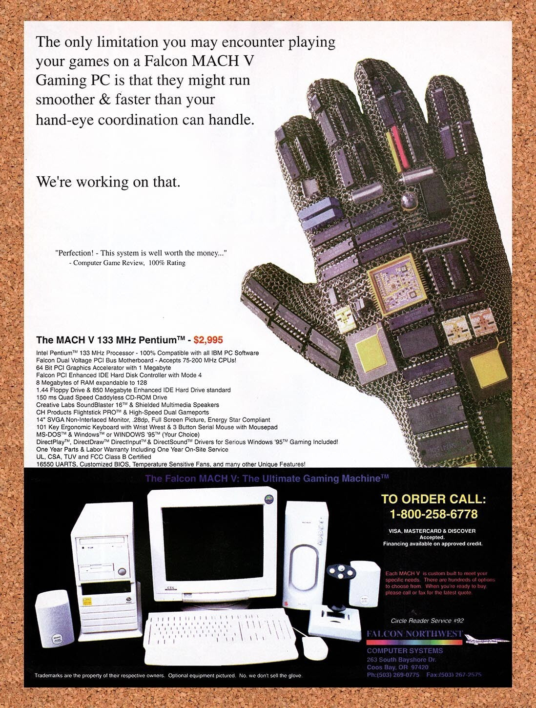 1995 Falcon Northwest Mach V 133 Original Ad v1