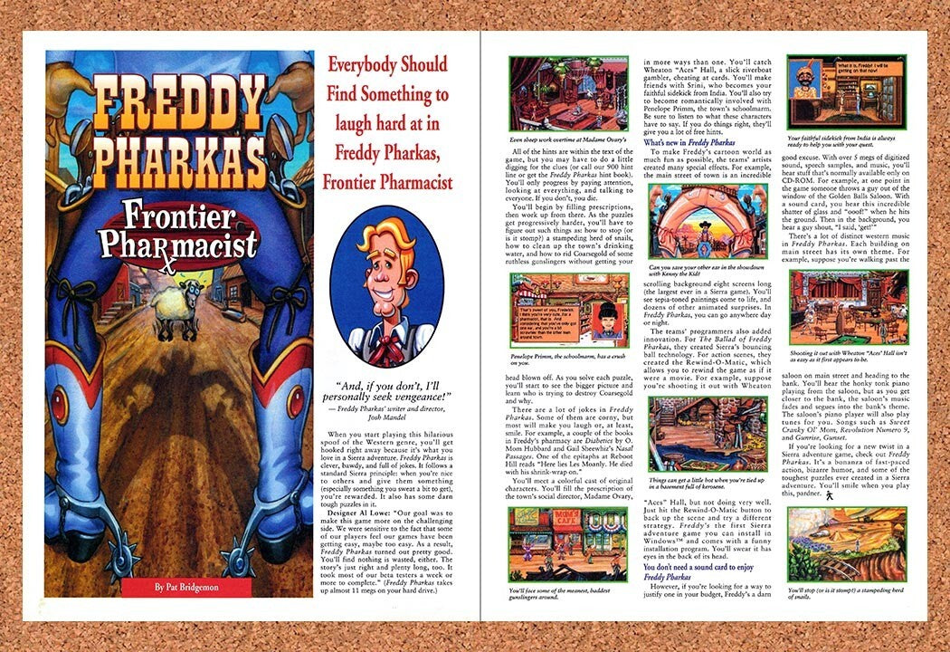 1993 Freddy Pharkas Frontier Pharmacist PC Original Ad v1